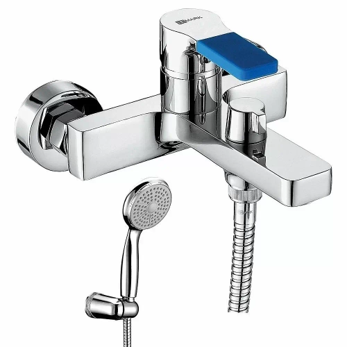 Смеситель для ванны с душем Lemark Aura LM0614C с коротким изливом, керамический дивертор