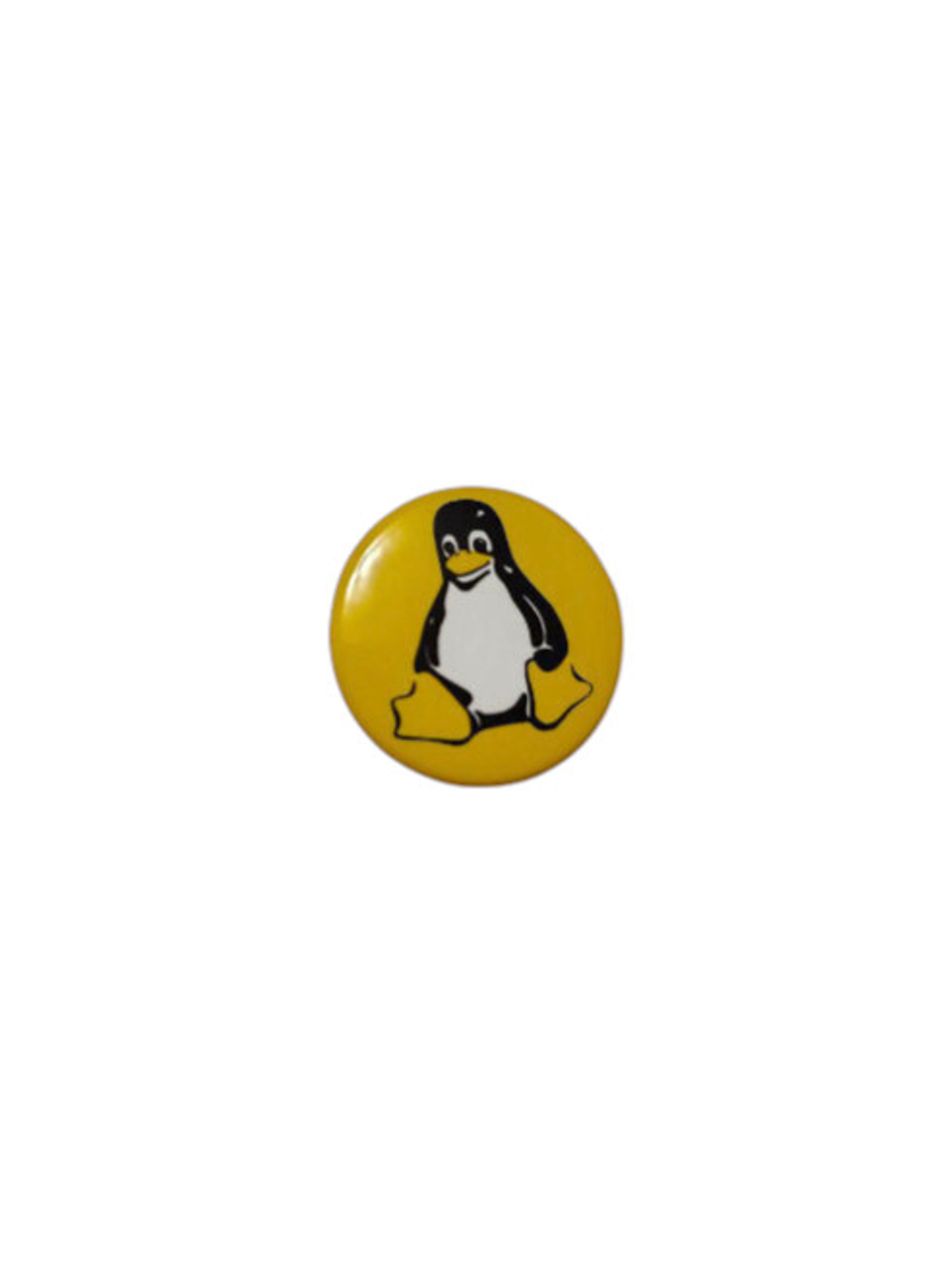 Значок Tux 25 мм круглый, янтарный