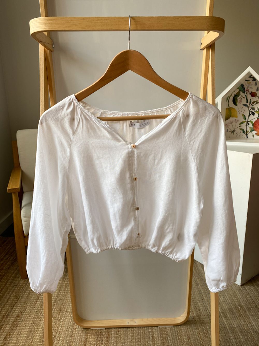 Льняная блузка Zara, 164