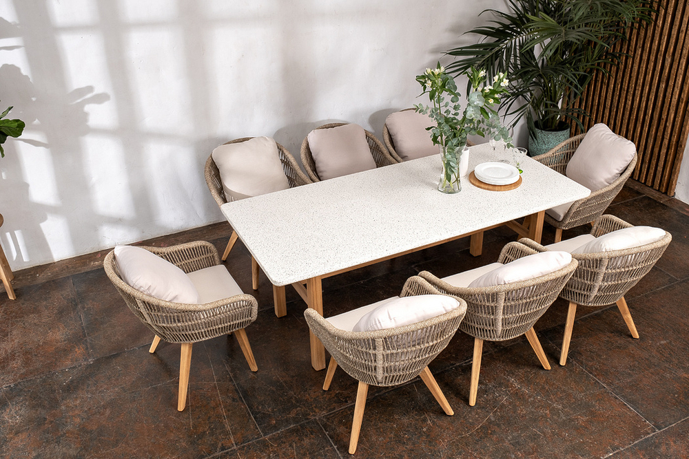 Обеденная группа из тика Joygarden ТАЛАРА L, Natural Teak, бежевый