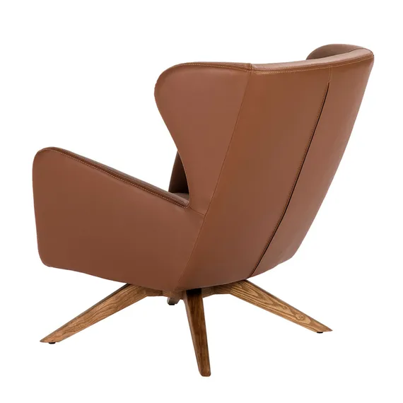 Крутящееся кресло Angel Cerda 5038, коричневая кожа