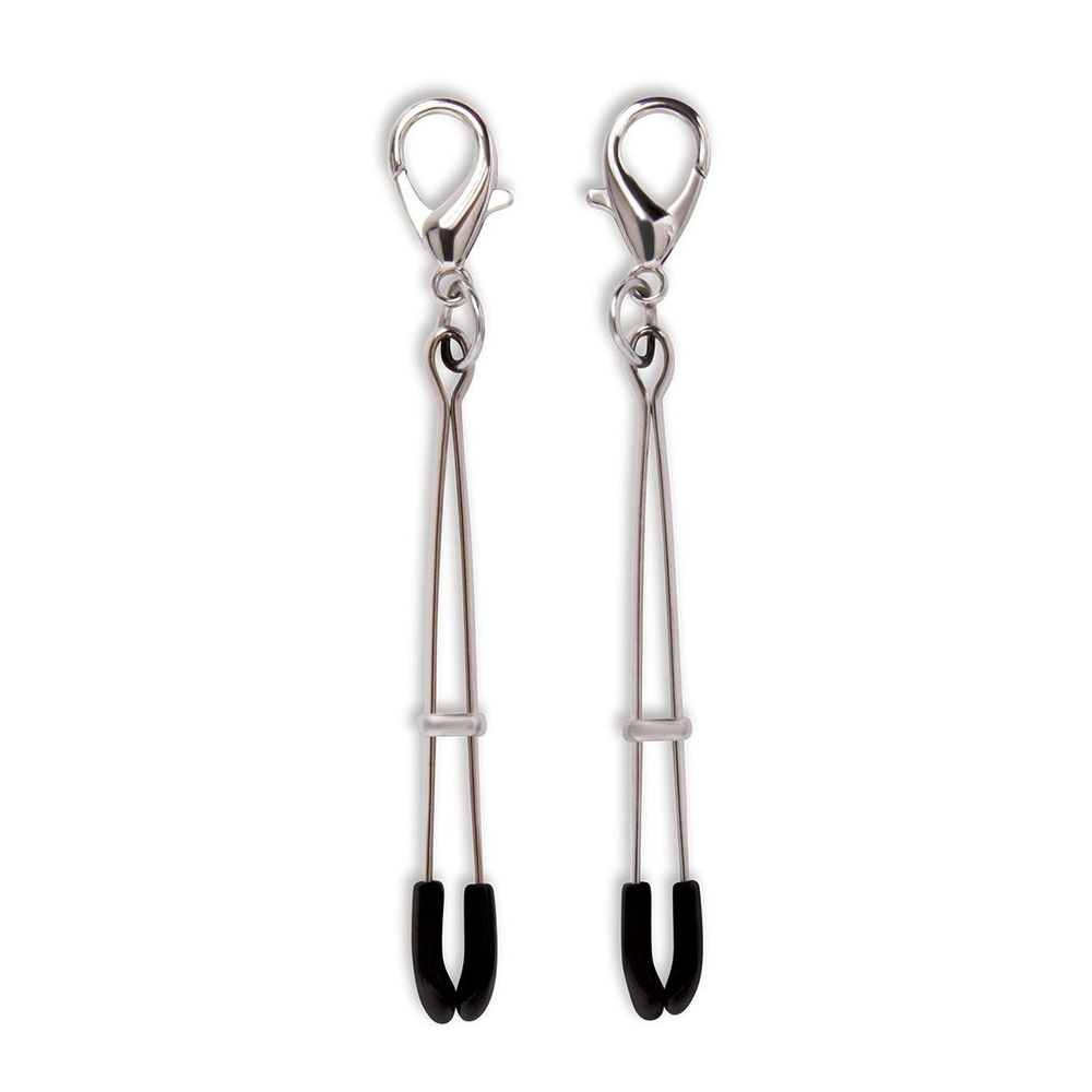 Большой эротический набор из 12 предметов Interchangeable Collar & Nipple Clips Set (Цвет: черный)