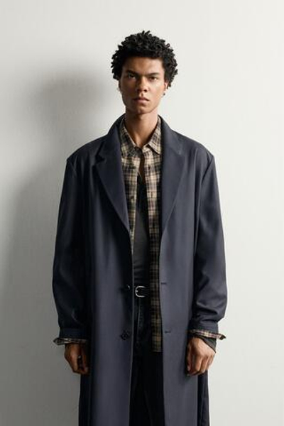 ПАЛЬТО СВОБОДНОГО КРОЯ ИЗ СМЕСОВОЙ ШЕРСТИ — ZARA