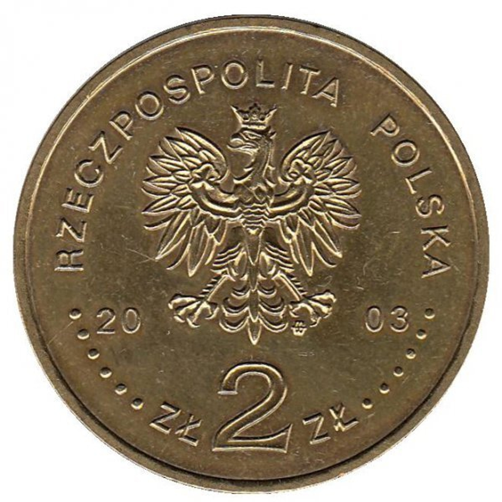 2 злотых 2003 год, Польша. 750-летие Познани. Города UNC