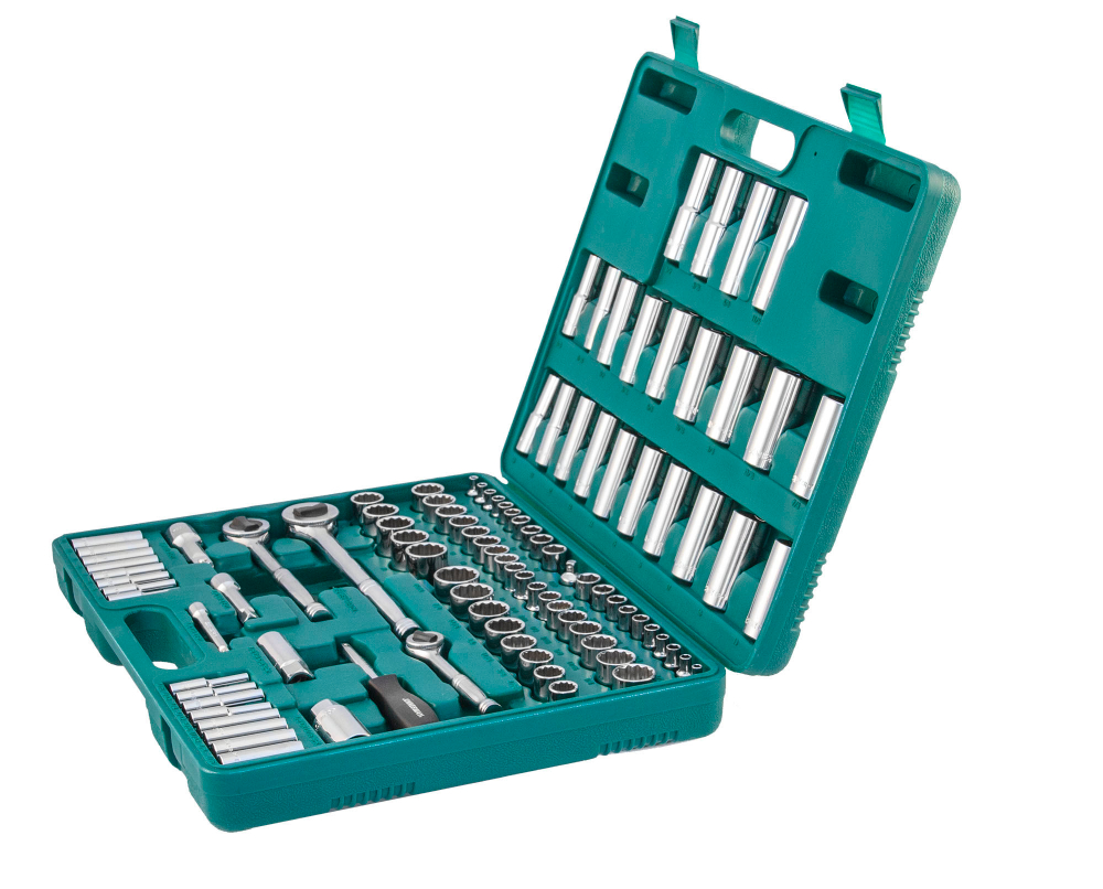 S05H48107S Набор инструмента универсальный 1/4", 3/8" и 1/2"DR, 107 предметов