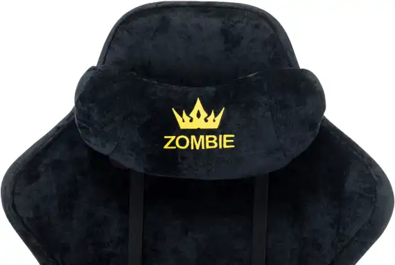 Кресло игровое Zombie 51 черный Light-20 с подголов. крестов. пластик