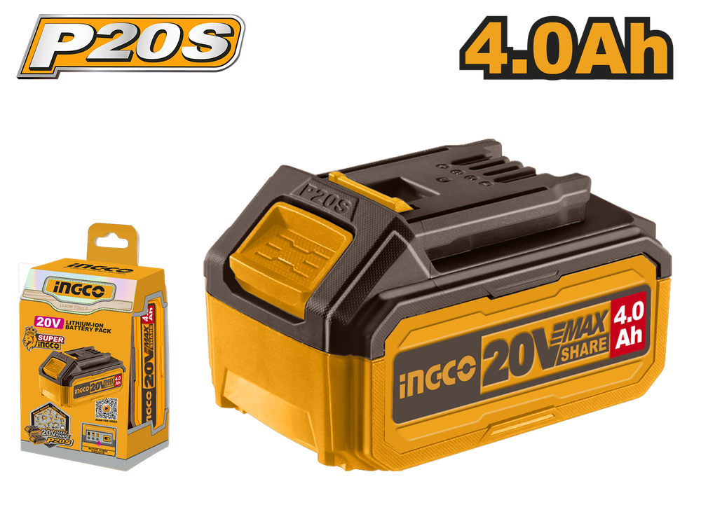 Аккумуляторная батарея Li-Ion INGCO FBLI20021 INDUSTRIAL 20 В 4 Ач