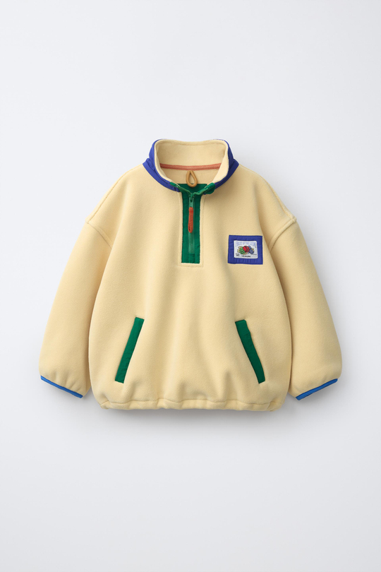 ZARA - FRUIT OF THE LOOM™ ФЛИСОВАЯ ТОЛСТОВКА, ЖЕЛТЫЙ