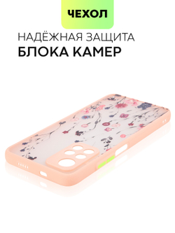 Чехол BROSCORP для Poco M4 Pro 5G оптом (арт. XM-PM4P-ST-TPU-PINK-PRINT)