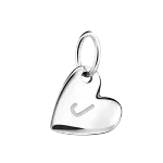 Подвеска В сердце буква / Love