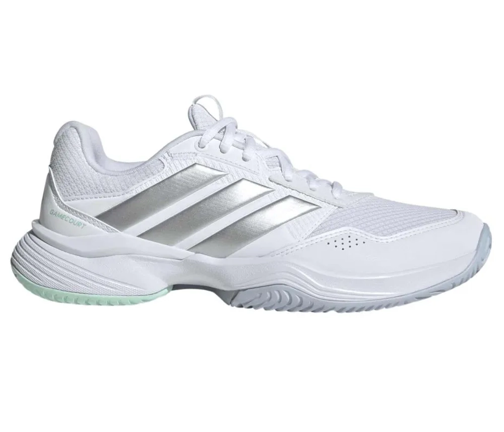 Женские теннисные кроссовки Adidas GameCourt 3 W - cloud white/silver metallic/ice blue