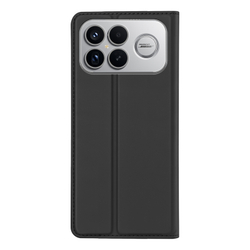 Чехол книжка из PU кожи черного цвета для Xiaomi Poco F8 Ultra и Redmi K90 Pro Max, серия Skin Pro Series от Dux Ducis