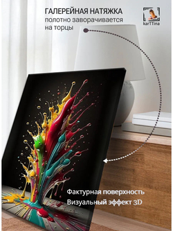 Картина "Взрыв красок", для интерьера 50х70см 1шт.