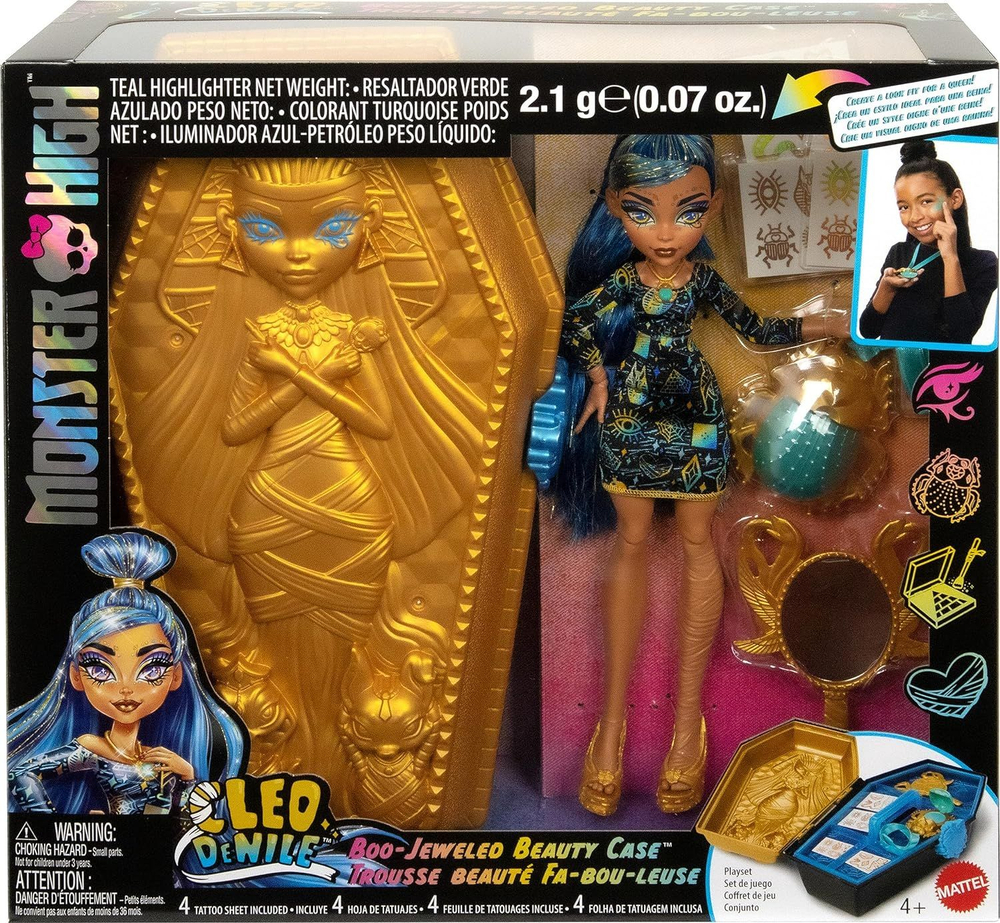 Кукла Монстер Хай Клео / Cleo Boo-Jeweled Beauty Case