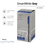 Ручка "SmartWrite Grey" шариковая 0.5 мм, синяя (BrunoVisconti)