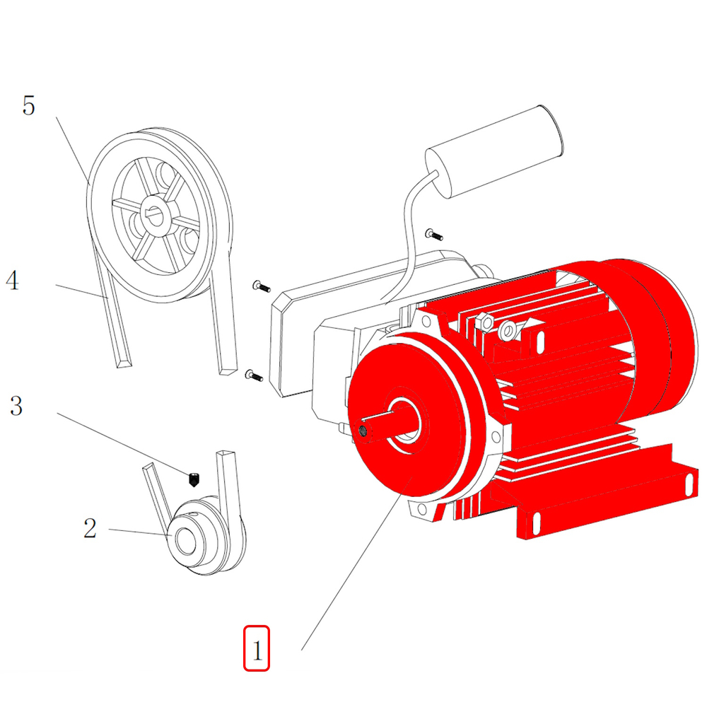 Электромотор односкоростной V324 MOTOR (380V, 50Hz, 3P, 0.75Kw)