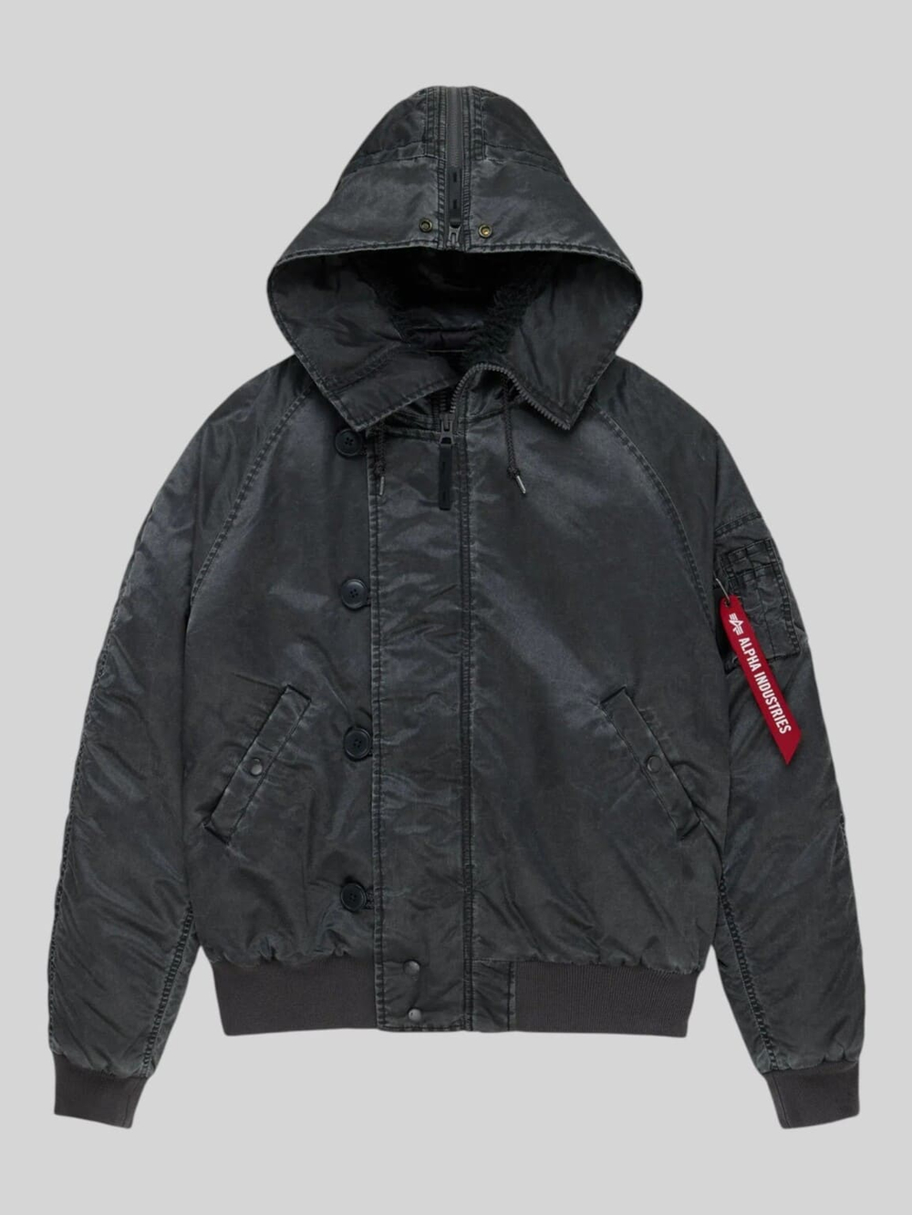 N-2B BATTLEWASH PARKA (черная - black)
