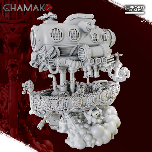 Grand Alliance Order  Kharadron Overlords Dwarf Arkanaut Ironclad Броненосец дворфов миниатюра для dnd, днд, pathfinder, фентези, Настольная игра, НРИ, Варгейм, РПГ