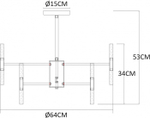 Потолочная люстра Arte Lamp RAMONA A7410PL-24PB