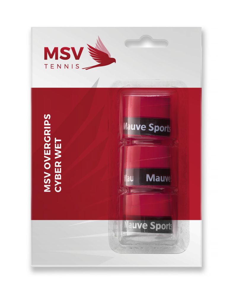 Теннисные намотки MSV Cyber Wet Overgrip красные 3P