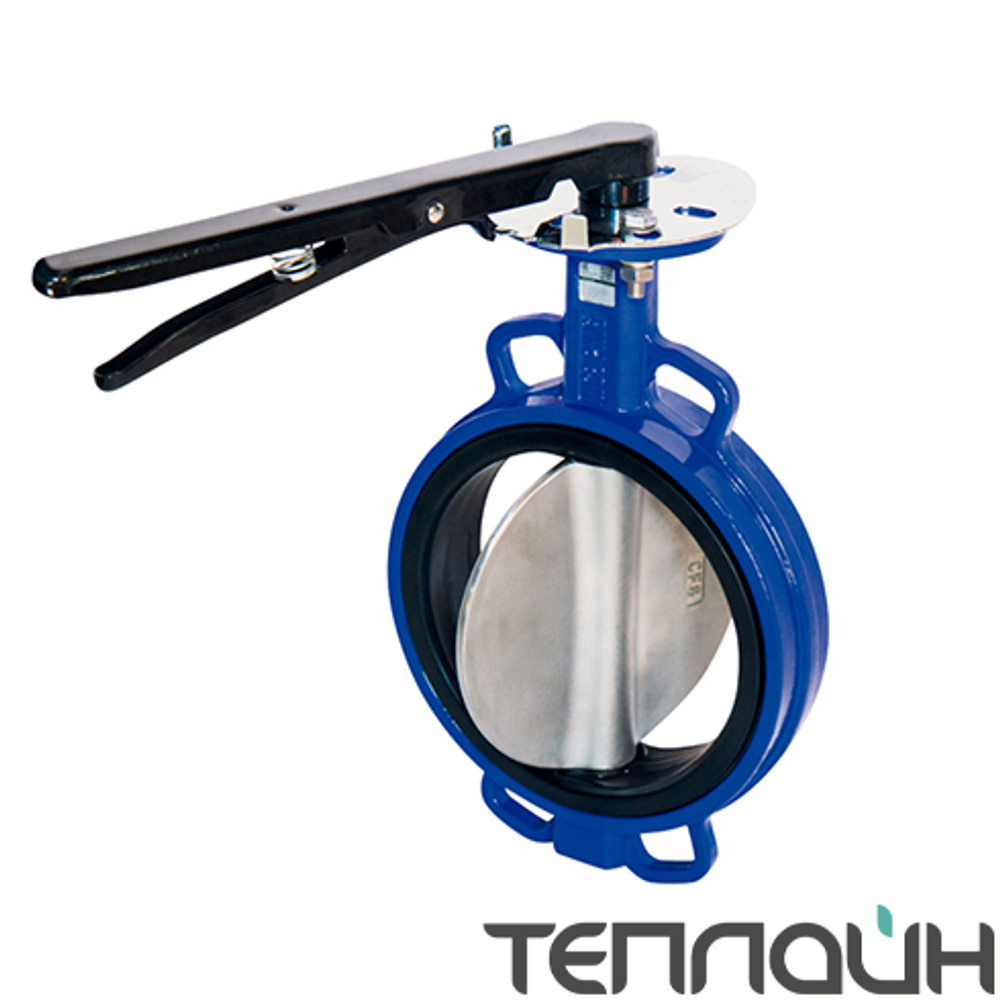 Затвор поворотный межфланцевый DENDOR 015W DN 150 PN 16 корпус сталь, диск нержавеющая сталь