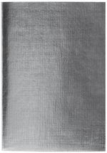 Тетрадь бумвинил, А4, 96 л., скоба, офсет №1, клетка, СЕРЕБРО Metallic, HATBER, 96Т4бвВ3