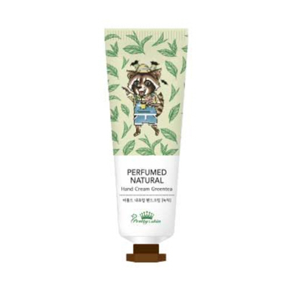 Pretty skin perfumed natural hand cream green tea - Парфюмированный крем для рук с зелёным чаем