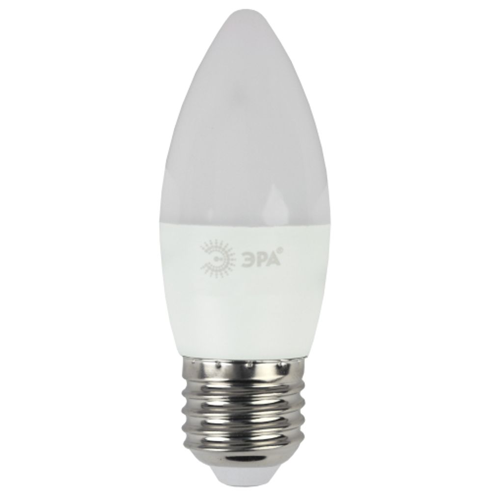 Лампа светодиодная ЭРА RED LINE ECO LED B35-6W-827-E27 6Вт свеча теплый белый свет Е27 | Лампы cветодиодные Свеча (B/C)