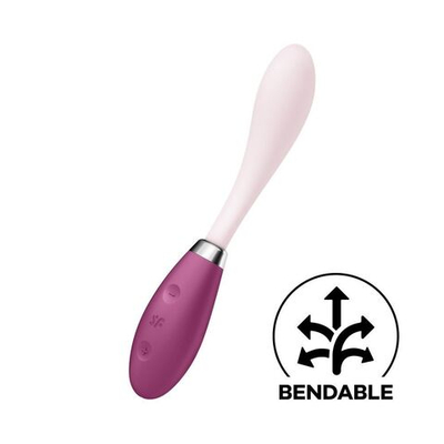 Розовый гибкий вибратор G-Spot Flex 3 - 19,5 см. (Цвет: розовый)