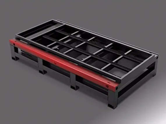 Лазерный станок HGTECH SMART4015PRO с защитной кабиной и сменным столом для резки листов металла