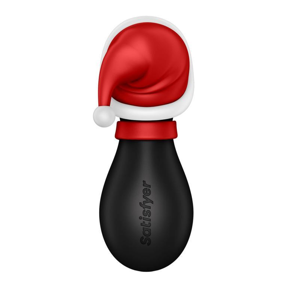 Вакуум-волновой стимулятор клитора Penguin Holiday Edition (Цвет: черный с белым)