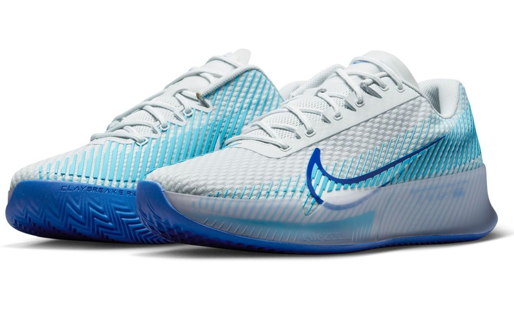 Мужские кроссовки теннисные Nike Zoom Vapor 11 Clay - photon dust/game royal/baltic blue