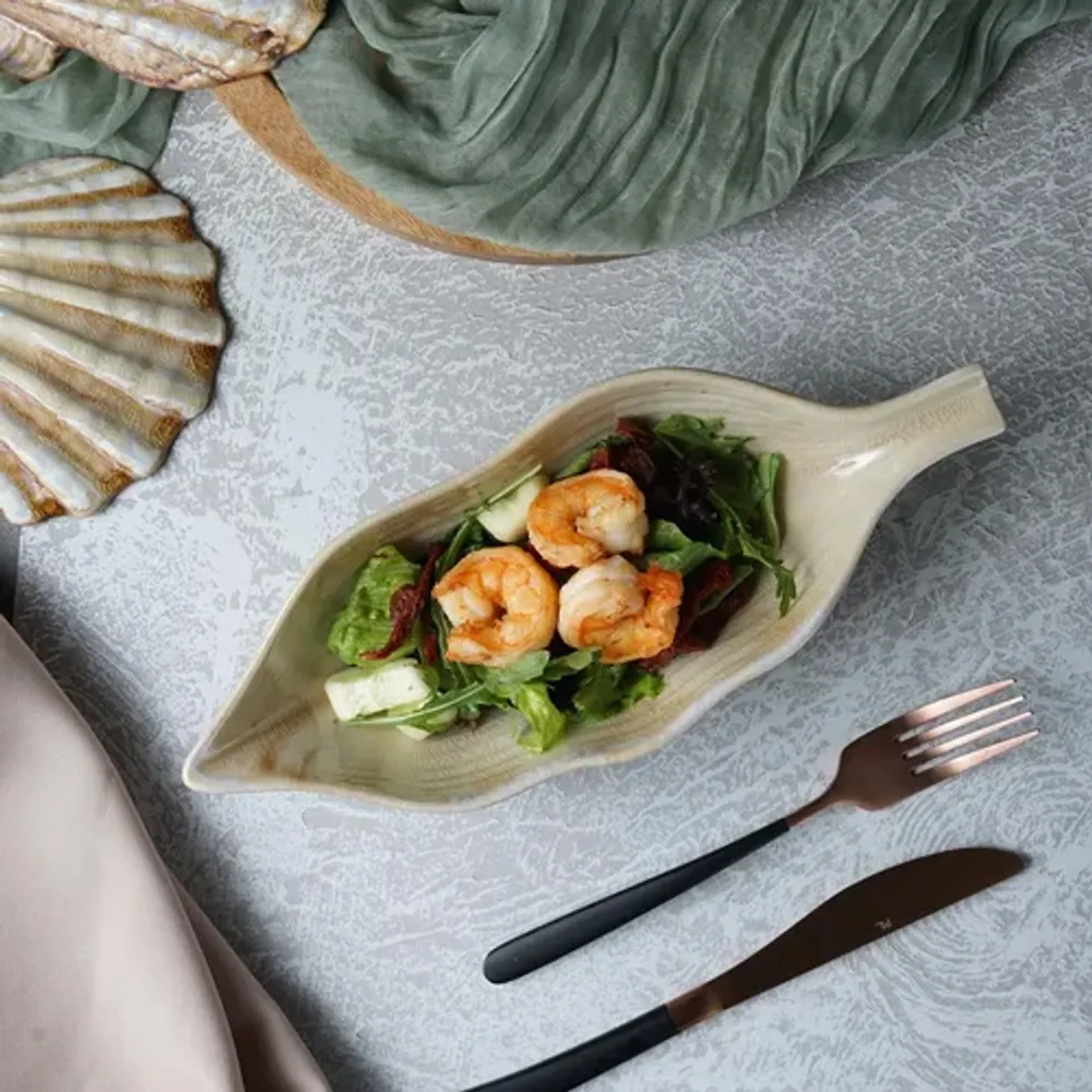 Блюдо овальное 28,5*10,5 см h6,5 см 350 мл для закусок Pearl Leaf Frutti di Mare P.L. [4]