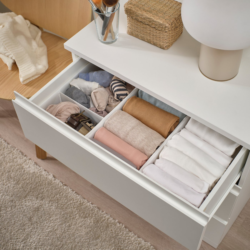 IKEA SKUBB  (ИКЕА СКУББ)  -  Коробка, 3 шт. - белый 20х38х12 см