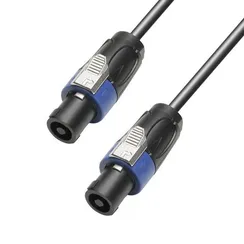 Adam Hall K4S225SS0500 - кабель спикерный Speakon 2-pole - Speakon 2-pole, 2 x 2.5 мм2, 5.0 м, черны