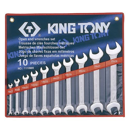 KINGTONY (1110MR) Набор рожковых ключей, 6-28 мм, 10 предметов