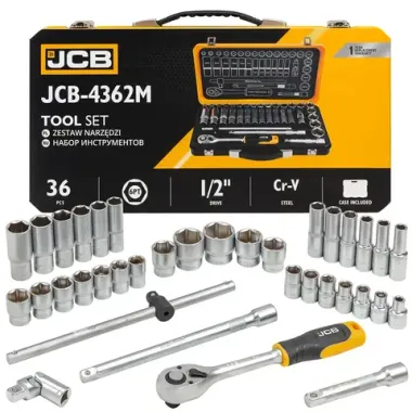 Набор инструментов 36пр. 1/2''6pt JCB JCB-4362M