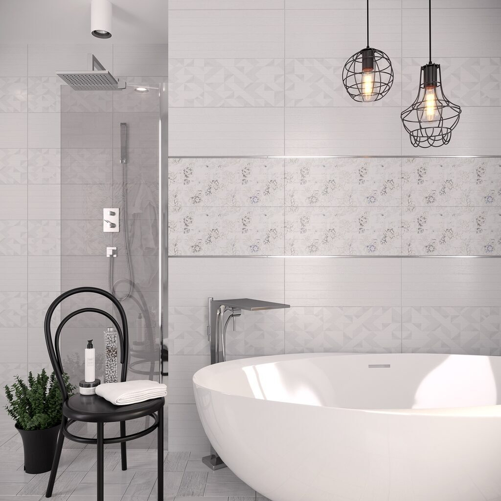 Бьянка бел низ 02 / Bianca white wall 02  250х600 (1-й сорт)