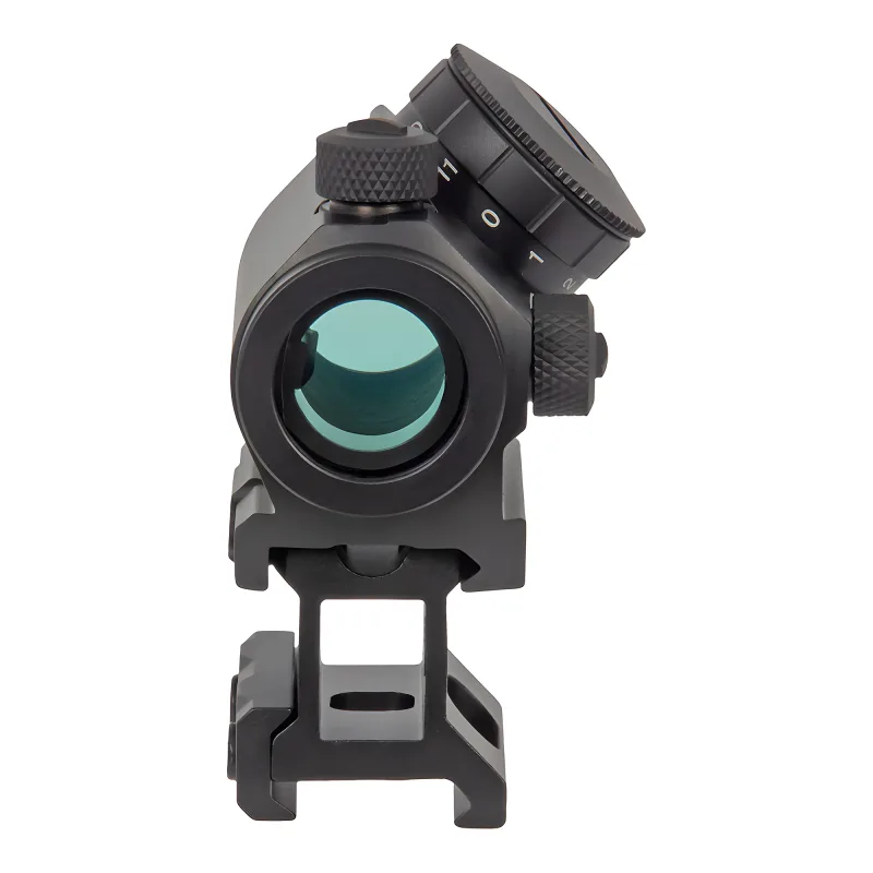 Коллиматор Target Optic 1x20, Weaver, красная марка, точка 2 MOA, проставка - вид со стороны окуляра