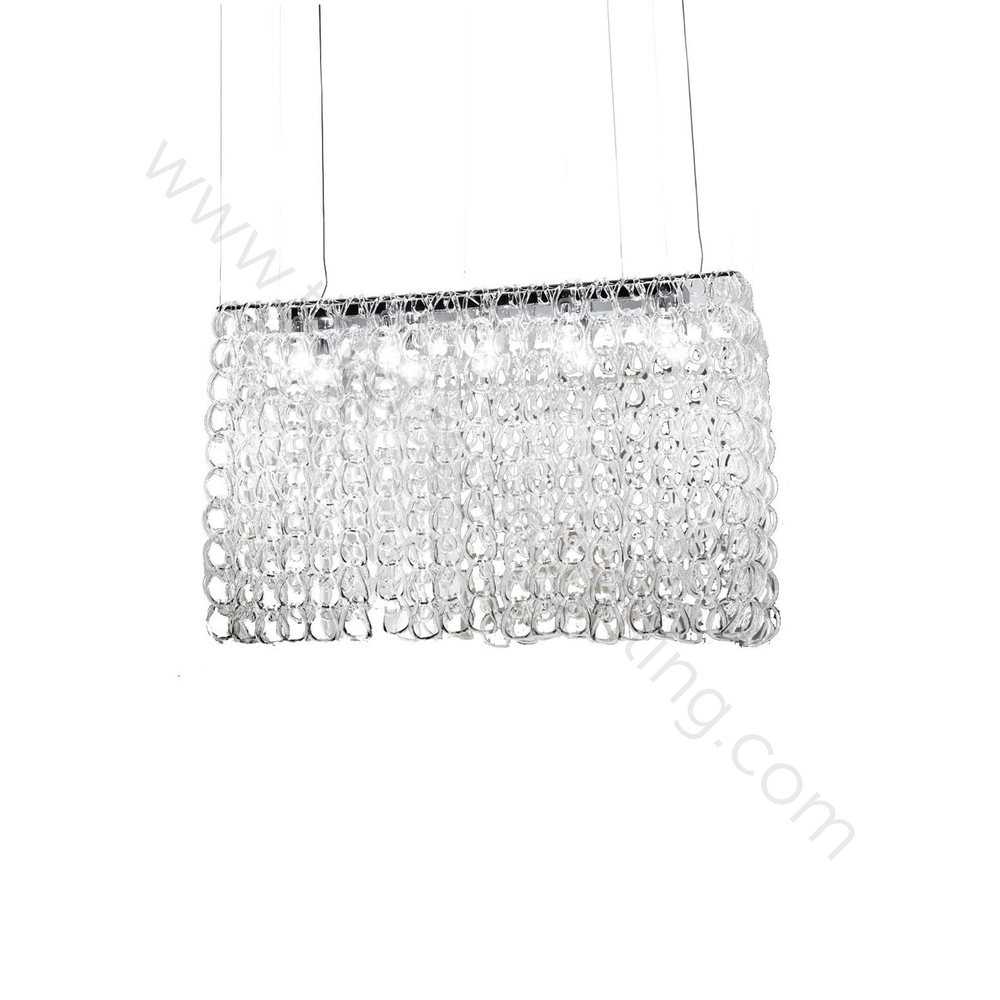 Pendant design lamp Giogali SP RE1 by Vistosi (Clear)