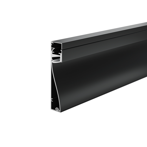 Алюминиевый профиль Maytoni плинтус 80×18 (Черный, 2 м), ALM-8018-B-2M
