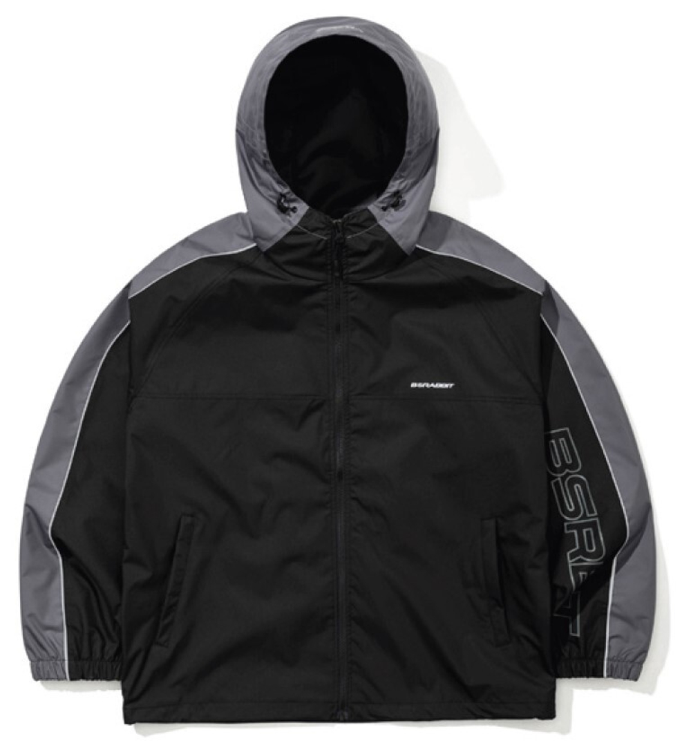 Куртка BSRabbit LIGHT WEIGHT REFLECTIVE LINE HOODED JACKET BLACK
