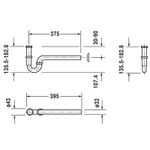 Сифон для раковины Duravit 0050260000 Хром