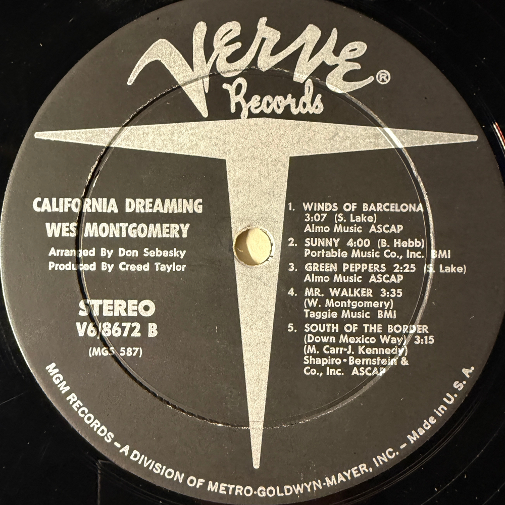 Wes Montgomery – California Dreaming (США 1967г.) Т