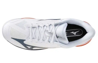 Мужские кроссовки теннисные Mizuno Wave Exceed Court AC - white/insignia blue/orange