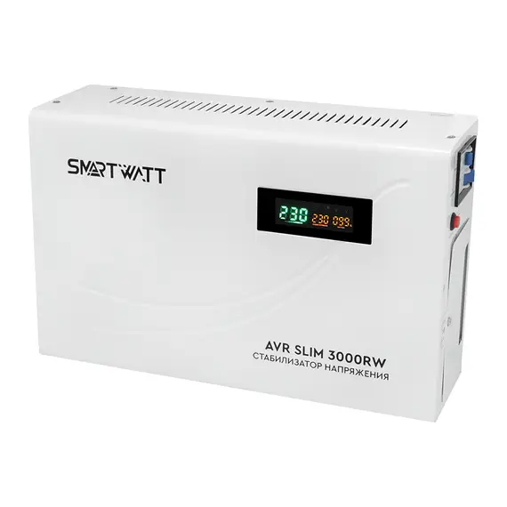 Настенный стабилизатор напряжения 3000 Вт SMARTWATT AVR SLIM 3000RW
