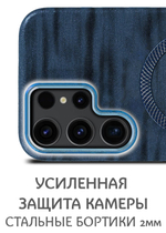 Дизайнерский чехол для SAMSUNG S23 ULTRA с поддержкой беспроводной зарядки