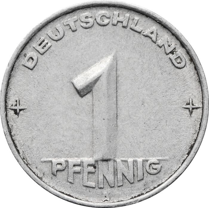 1 пфенниг 1952 Германия (ГДР) "А"