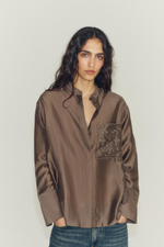РУБАШКА С ВЫШИВКОЙ И КАРМАНОМ — ZW COLLECTION — ZARA