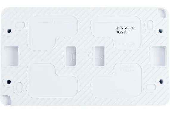 Розетка Systeme Electric ATLASDESIGN PROFI IP54 с заземлением двойная с крышкой накладная белая 37020